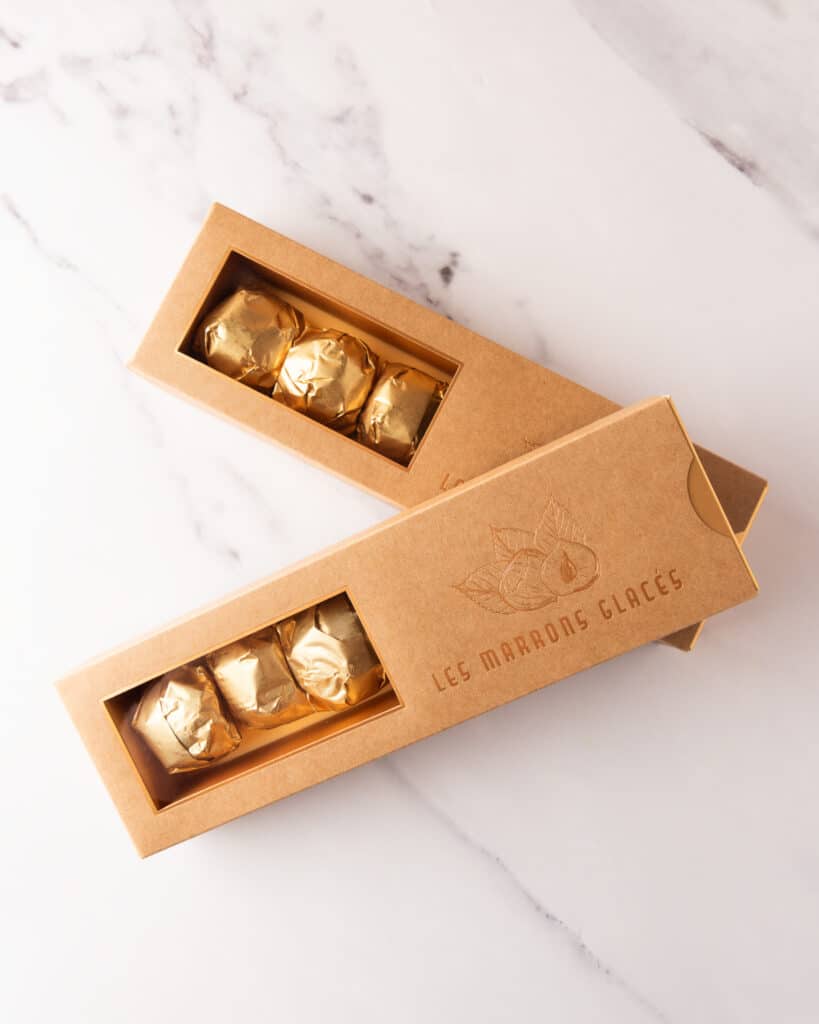 Marrons glacés pour cadeaux d'affaires de la Maison Guillet