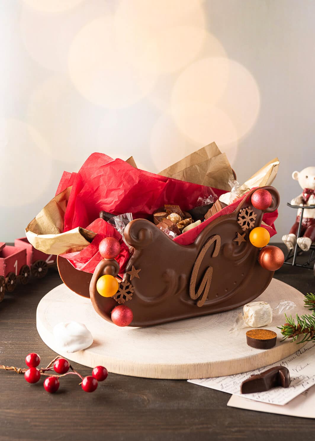 Traineau de Noël - Guillet chocolaterie de Noël